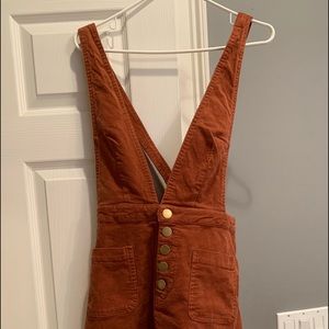 Corduroy Skirt with Overalls